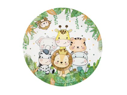 party zoo talerze papierowe 103956