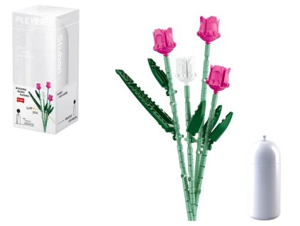 klocki sluban kwiaty rozowo 106091