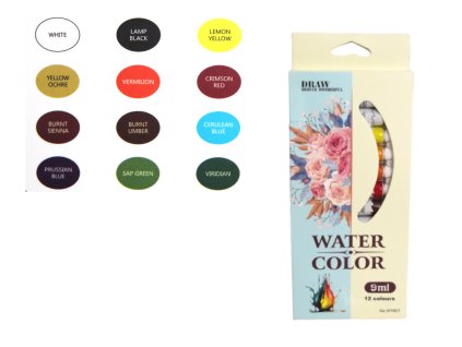farby wodne w tubkach 9 ml 1 108431