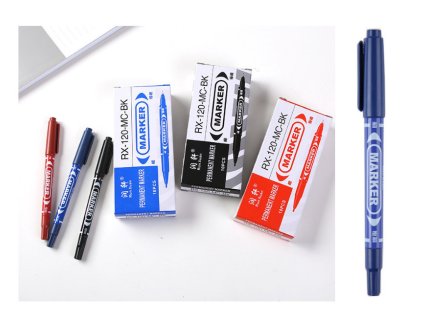 marker dwustronny niebieski 108717