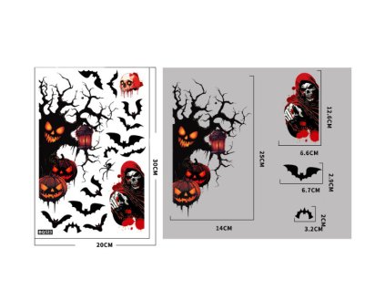 naklejki halloween na okno b 111173