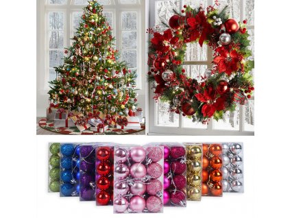 0 main 24pcs 3cm christmas ball glitter christmas tree ornaments hanging christmas home decorations palline natale decor navidad 2020