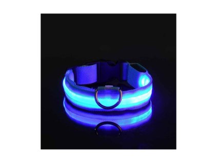 USBA LED obojek - DOBRÁ VIDITELNOST! - modrá M