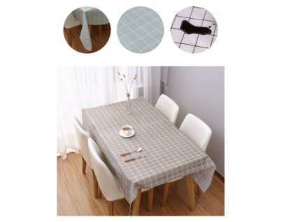 Ubrus PEVA GRY 180x137 cm odolný proti vodě a oleji