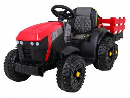 Traktor Titanium s přívěsem, červený