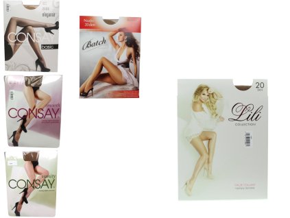 26065 damske puncochove kalhoty lycra 20 den velikost 3 bezova mix