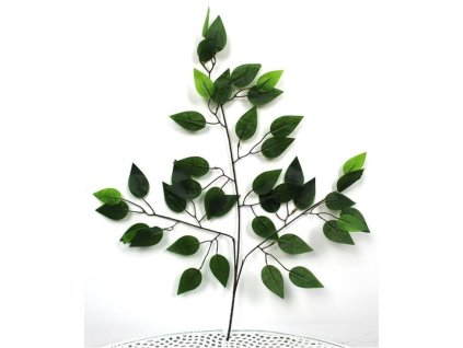 Umělý fíkus větvička s listy 3-ramenná - 60 cm