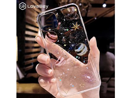 0 main lovebay glitter bling stars moon phone case for iphone 11 pro se 2020 x xr xs max 7 8 6 6s plus clear planet soft tpu back cover