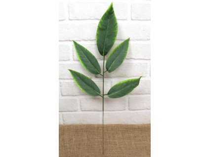 Větvička s podlouhlými listy, zelená - 54 cm