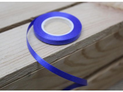 Dekorační dárková stuha PMAT (šířka 5 mm, délka 9,5 m) - TMAVĚ MODRÁ