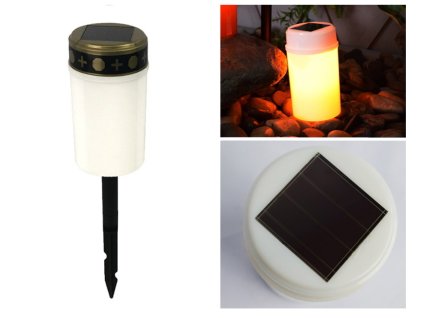 30784 led solarni svicka vlozka bila tepla 12x7 cm 1 ks