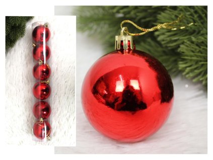 bombki 6 cm czerwone kpl 6 sz 92137