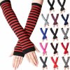 4 main 1 pair of soft elastic wrist knitted fingerless half finger wrist sleeves warm arm knitted gloves women winter long fingerless g