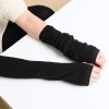 2 main 1 pair of soft elastic wrist knitted fingerless half finger wrist sleeves warm arm knitted gloves women winter long fingerless g
