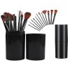 Sada 12 kosmetických štětců na make-up - černá