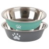 OIT3pol pl Miska dla psa metalowa antyposlizgowa lapka 400ml 4578 6