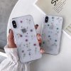 5 main real dry flower glitter clear case for iphone 8 7 plus 6 6s epoxy star transparent case for iphone x xr 11 pro xs max soft cover