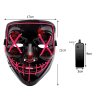Svítící LED maska s ovladačem – světelná maska na party a karneval