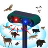 Solární ultrazvukový odpuzovač zvířat s LED světly