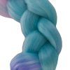 Ombré syntetické vlasy do copánků  - růžová/modrá/fialová