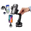 Otočný držák telefonu do auta – silná přísavka, nastavitelná délka a úhel