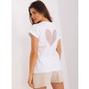 White blouse for every day with transparent insert (Barva white, Velikost ONE SIZE)