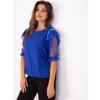 Blouse LK-BZ-506682.26P DARK BLUE (Barva cobalt, Velikost 36)