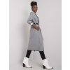 Grey melange coat with belt Annis (Barva gray, Velikost ONE SIZE)