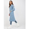 Light blue long cardigan with buttons OCH BELLA (Barva light blue, Velikost ONE SIZE)