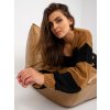 Black Camel Wide Sleeve Cardigan OCH BELLA (Barva camel, Velikost ONE SIZE)