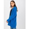 Dark blue women's cardigan with OCH BELLA wool (Barva dark blue, Velikost ONE SIZE)