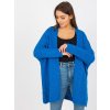 Dark blue women's cardigan with OCH BELLA wool (Barva dark blue, Velikost ONE SIZE)