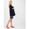 Navy Blue 3/4 Sleeve Loose Cardigan RUE PARIS (Barva Navy, Velikost ONE SIZE)