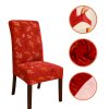 Vánoční napínací potahy na židle 6 ks – červené