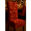Vánoční napínací potahy na židle 6 ks – červené