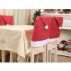 Vánoční potahy na židle Santova čepice