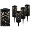 Zahradní lampa solární dekorativní sada 4 kusů soumrakový senzor (Velikost univerzální)