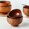 2 main 1pc wooden bowl japanese style wood rice soup bowl salad bowl food container large small bowl for kids tableware wooden utensils