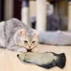 4 variant moving fish electric toy for cat usb charger interactive cat chew bite toys catnip supplies kitten fish flop cat wagging toy