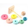 Kids Toddler Toy Rainbow Wooden Color Number Cognition Ring Tower Stacker Gift Early Childhood Education Toys 3