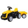Traktor s přívěsem, žlutý