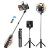 heushandheld 360 degree flexible sports camera monopod stand mobile phone mini selfie stick tripod with wireless optimized