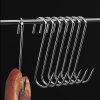 iuem10Pcs Stainless Steel S Hooks with Sharp Tip Butcher Meat Hook Tool for Hot and Cold