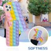 3 main relive stress pop fidget toys push it bubble silicone phone case for iphone 6 6s 7 8 plus x xr xs 11 12 pro max soft cover