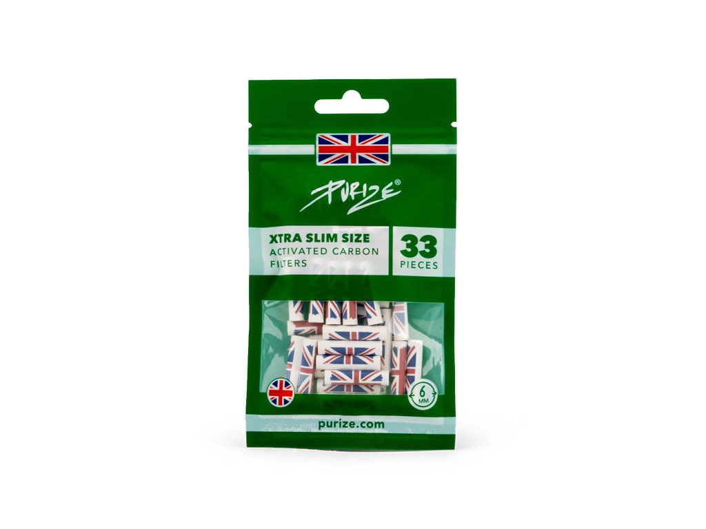 purize uk 33er pack xtra slim size 59mm aktivkohlefilter