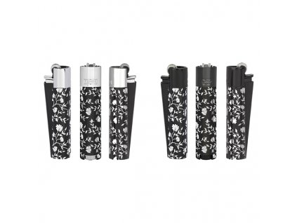 Zapalovač CLIPPER Silver Pattern Mini + kovová krabička