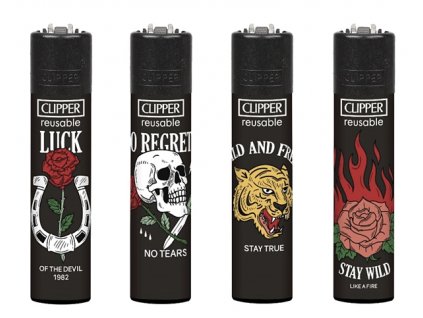 Zapalovač CLIPPER Large Tattoo Sentences