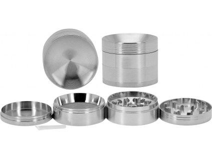 Drtička kovová 4-dílná Silver ∅5cm
