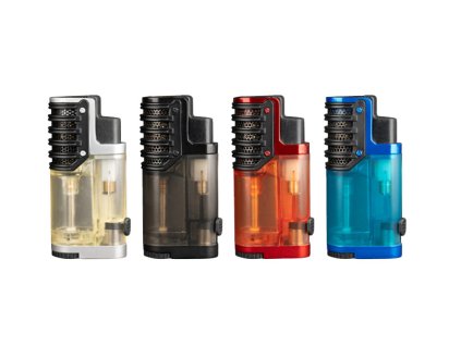 zigarrenfeuerzeuge flair 3er jet flame 4 fach sortiert 8er display