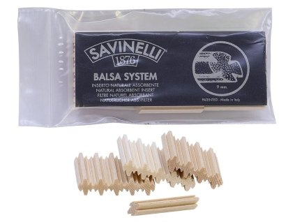 Dýmkové filtry Savinelli balsa 9mm 15ks